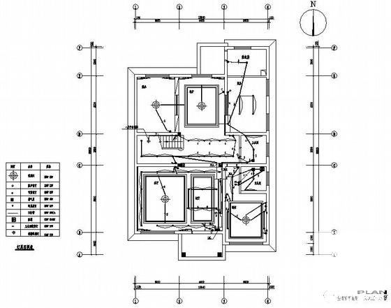 3层别墅装饰电气CAD图纸 - 1