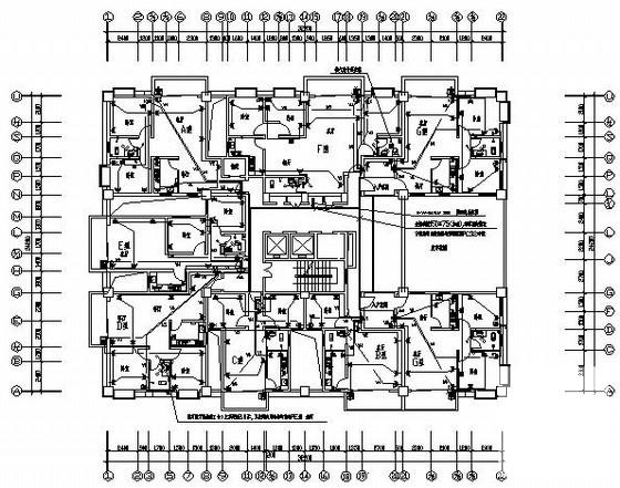 15层电梯公寓电气CAD施工图纸 - 3