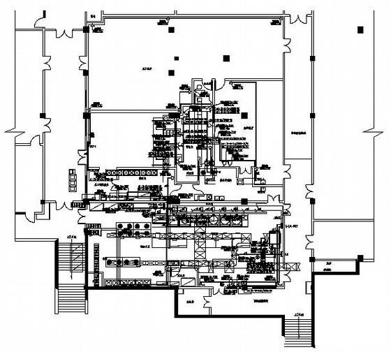 五星酒店厨房二次装修电气设计CAD施工图纸 - 2
