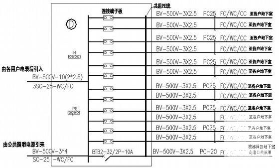 6层住宅楼电气CAD施工图纸 - 4