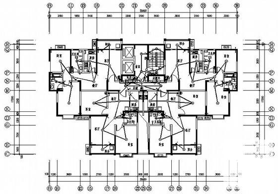 16层商住楼电气CAD图纸 - 1