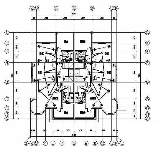 两层双拼别墅电气设计CAD施工图纸(防雷接地系统) - 2