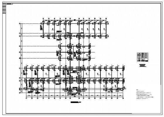 局部4层框架综合教学楼建筑施工CAD图纸（6度抗震）(梁平法配筋图) - 2