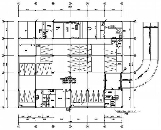 学院4层图纸书行政楼电气CAD施工图纸(防雷接地系统) - 2