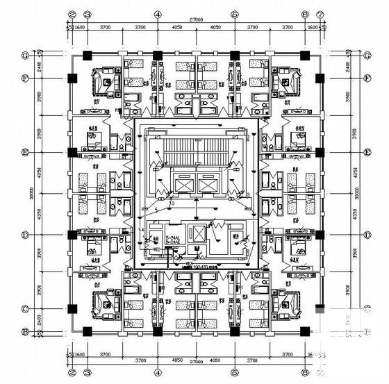 商务酒店电气CAD施工图纸(综合布线系统) - 1