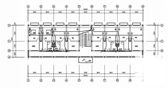 敬老院2层宿舍楼电气CAD施工图纸(防雷接地系统) - 3