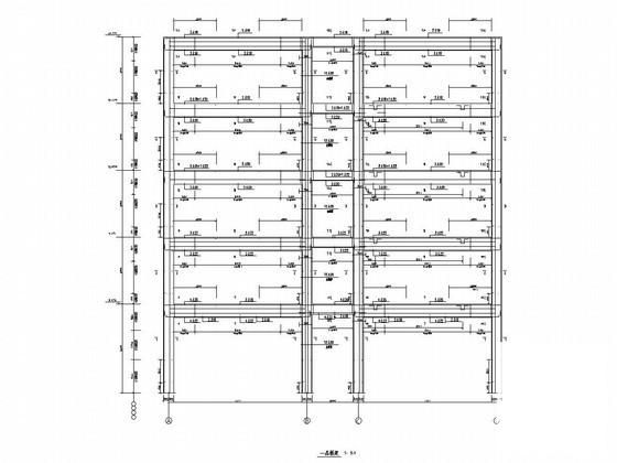 5层框架结构职业学院教学楼毕业设计方案CAD图纸（建筑图结构图计算书） - 4