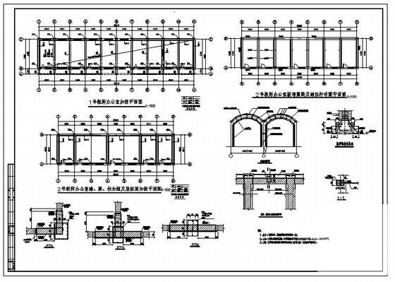 两层砌体结构学校教学楼及其他建筑加固CAD施工图纸 - 2