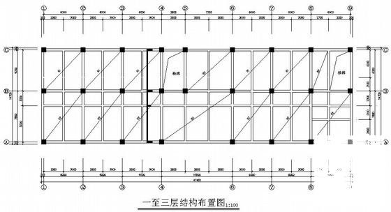 4层层框架中学教学楼毕业设计方案图纸（建筑、结构图） - 1