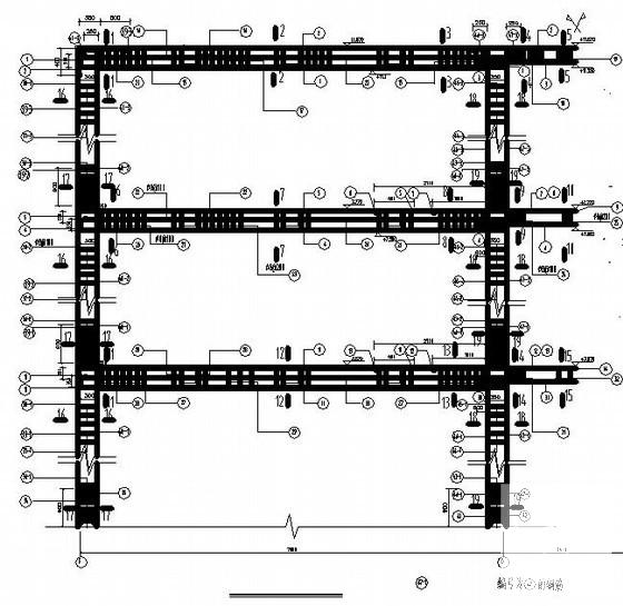 3层框架教学楼毕业设计方案CAD图纸（建筑结构图） - 4