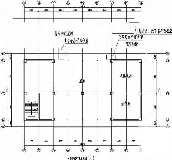 ]屋顶广告牌拆迁工程结构CAD施工图纸 - 3