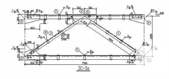 条形基础门式钢架轻型厂房结构CAD施工图纸(平面布置图) - 3