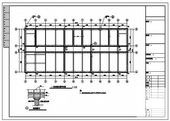 4层砖混教学楼加固改造CAD施工图纸(平面布置图) - 4
