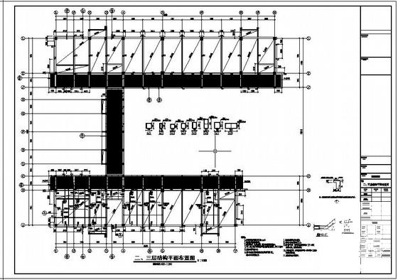 小区4层框架教学楼建筑CAD施工图纸 - 3