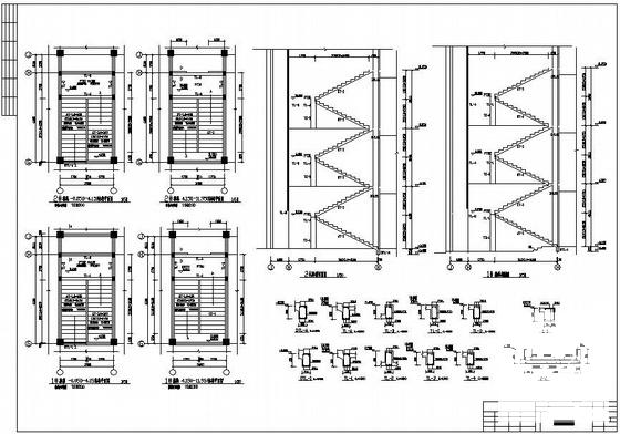 4层框架教学楼建筑CAD施工图纸 - 1