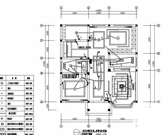 3层别墅水电装修工程电气CAD图纸 - 1
