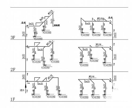 3层别墅水电装修工程电气CAD图纸 - 4