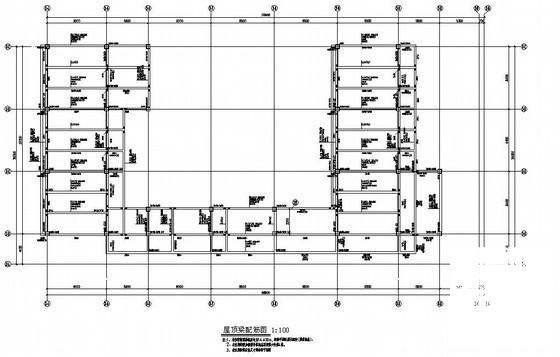 小学5层框架结构教学楼部分结构CAD施工图纸 - 4
