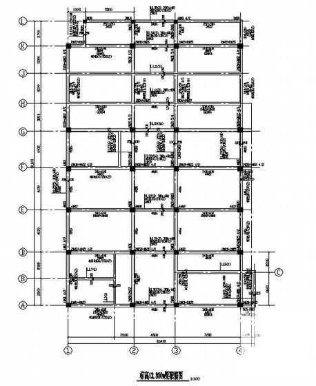 4层框架结构小学教学楼结构设计图纸（7度抗震） - 2