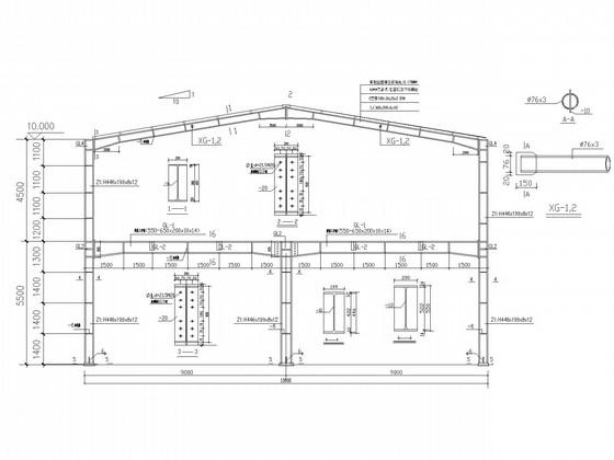 2层独立基础全钢框架厂房结构CAD施工图纸(建筑设计说明) - 1