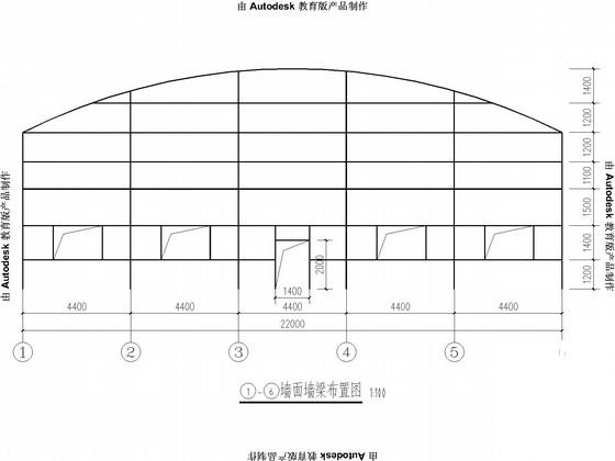 拱形轻钢结构加工厂房结构CAD施工图纸（独立基础） - 3