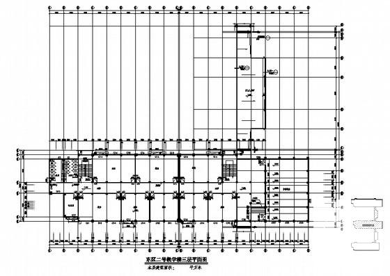 电视大学学校新区教学楼建筑施工CAD图纸（高16米） - 2