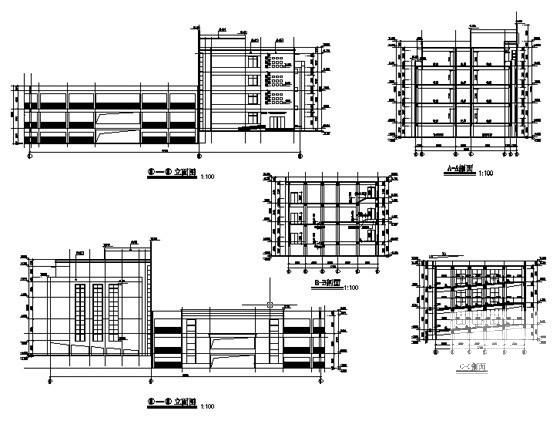 电视大学学校新区教学楼建筑施工CAD图纸（高16米） - 4