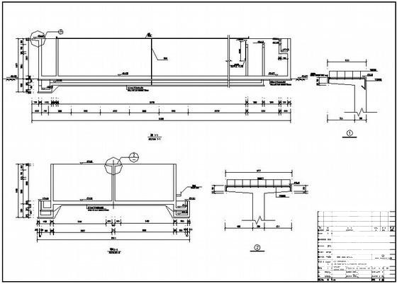 大型两万吨钢筋混凝土结构高位水池结构CAD施工图纸(平面布置图) - 3