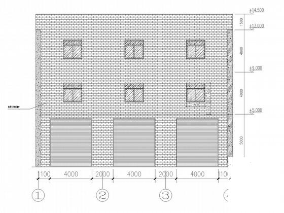 3层独立基础钢框架仓库结构CAD施工图纸（7度抗震）(平面布置图) - 1