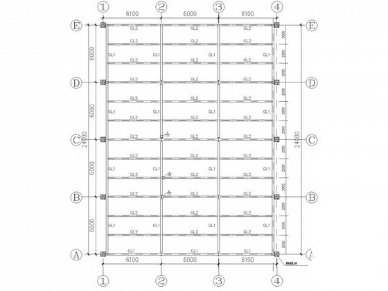 3层独立基础钢框架仓库结构CAD施工图纸（7度抗震）(平面布置图) - 3