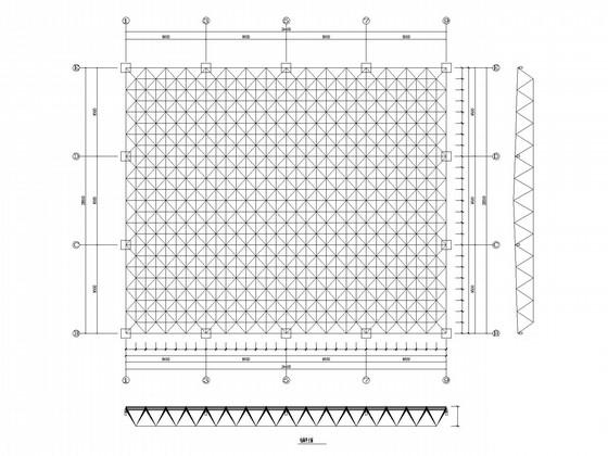 网架结构学校餐厅结构设计CAD施工图纸 - 2