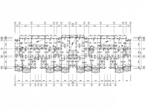 6层条形基础砌体公租房结构CAD施工图纸(平面布置图) - 1