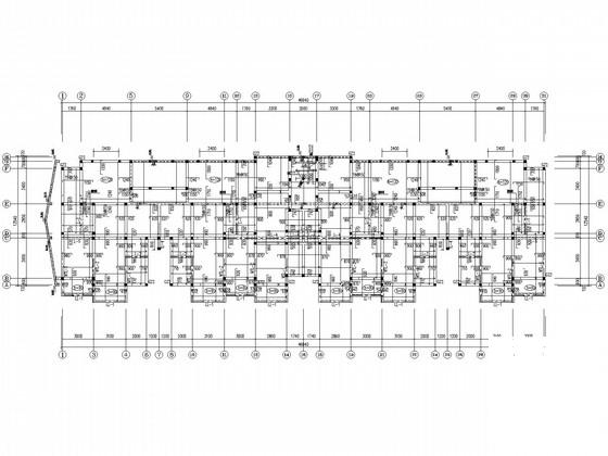 6层条形基础砌体公租房结构CAD施工图纸(平面布置图) - 3