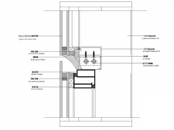 3层框架中国援建学校体育馆幕墙CAD施工图纸 - 3