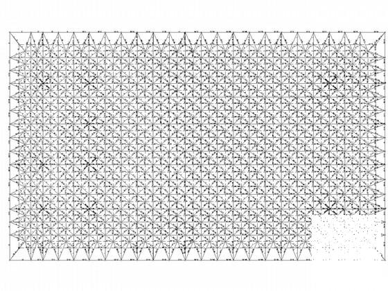 学校风雨操场网架结构CAD施工图纸（8度抗震） - 1