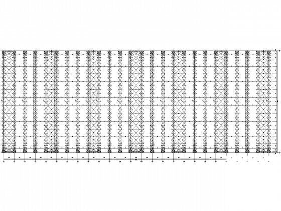 空间管桁架车间钢结构CAD施工图纸（6度抗震）(平面布置图) - 2