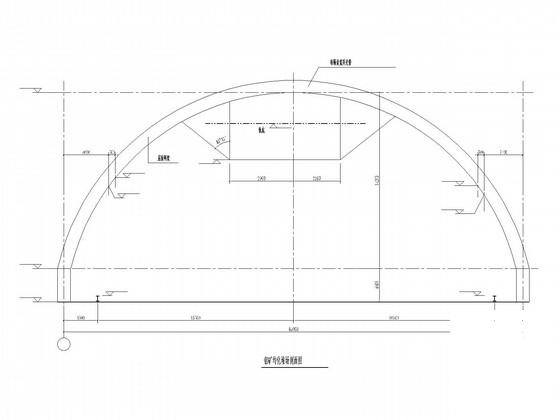 铝矿半圆形空间网架结构厂房结构设计CAD施工图纸(平面布置图) - 4