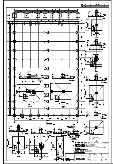 框架结构厂房办公结构设计方案CAD图纸 - 1