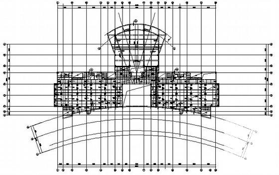 12层办公楼框架结构CAD施工图纸(平面布置图) - 1