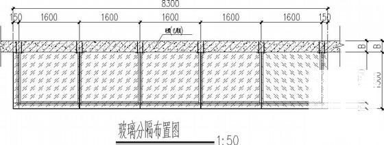 悬臂式框支玻璃雨篷结构设计CAD施工图纸 - 1