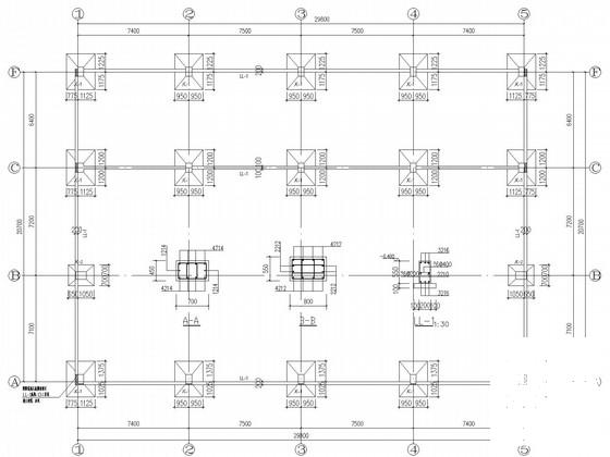 两层独立基础钢框架售楼处结构CAD施工图纸（8度抗震） - 2