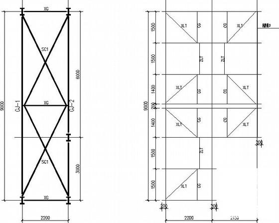 独立基础选煤厂煤仓加固改造结构CAD施工图纸(平面图) - 2