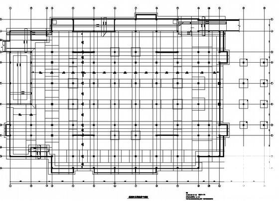 单层轻钢机构体育馆部分结构建筑CAD施工图纸 - 1