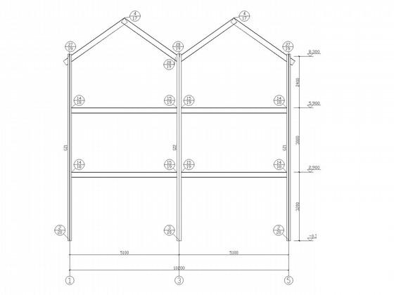 独立基础轻钢结构别墅结构CAD施工图纸 - 2