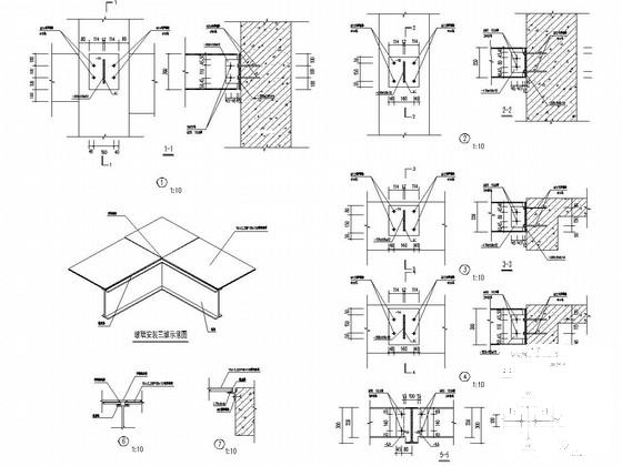 轻钢结构博物馆机动展厅改造结构CAD施工图纸 - 2
