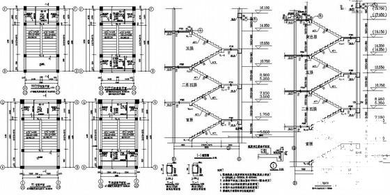 丰宁县5层砌体结构中学宿舍建筑施工CAD图纸(基础平面布置) - 4