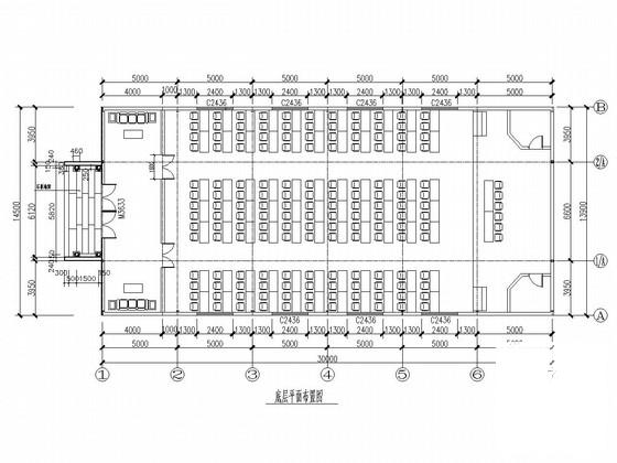 单层钢结构古建筑会议室结构CAD施工图纸 - 3