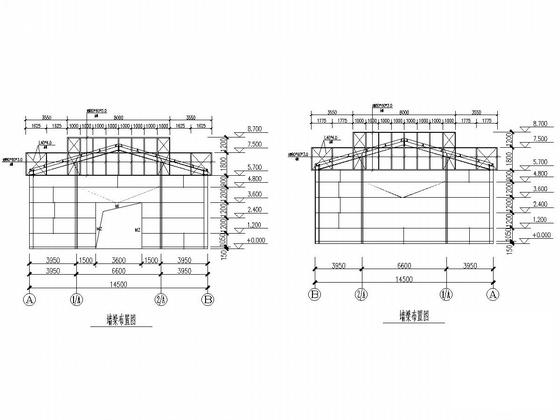 单层钢结构古建筑会议室结构CAD施工图纸 - 5