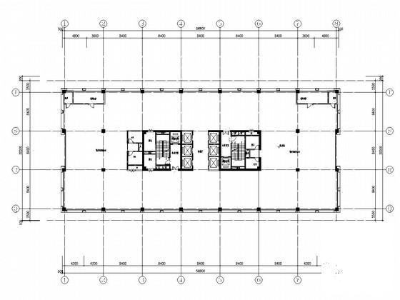 20层产业园高层综合楼幕墙CAD施工图纸（玻璃幕墙石材幕墙铝板幕墙）(框架剪力墙结构) - 3