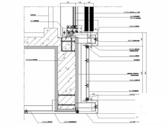20层产业园高层综合楼幕墙CAD施工图纸（玻璃幕墙石材幕墙铝板幕墙）(框架剪力墙结构) - 5